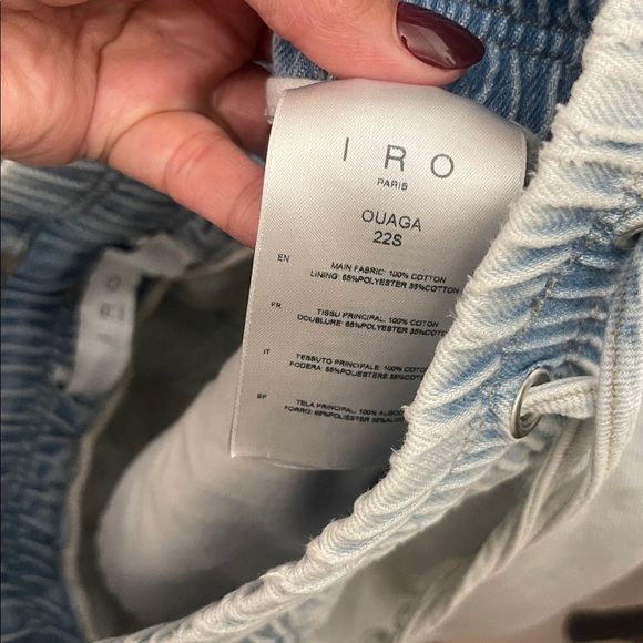 IRO Paris Ouaga Drawstring Short in Bleached Blue 36 US Size 4 - Picture 10 of 11